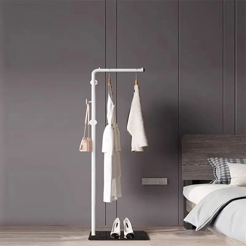 ハンガーラック 150cm 白 white ホワイト オフホワイト ポールハンガー ハンガーフック 衣類ハンガー 衣類収納 衣服スタンド 衣服ストレージ 衣類ラック ラックハンガー オフィスハンガー