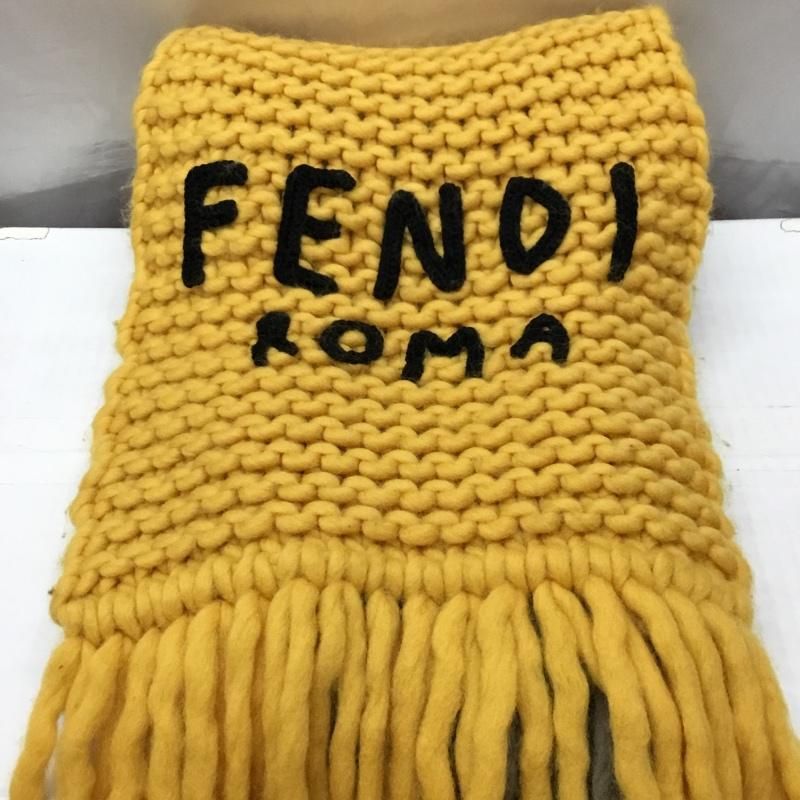 FENDI フェンディ マフラー FXS124 ニット 箱有 フリンジ - メルカリ