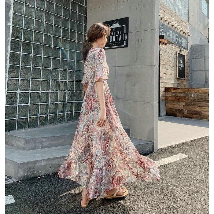 ワンピース レディース きれいめ 40代 夏 膝丈ワンピース 半袖 無地 V