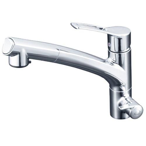 5営業日で発送 KVK 浄水器用シングルレバー式シャワー付混合栓 シャワー引出式 長住協仕様KM5061NCK