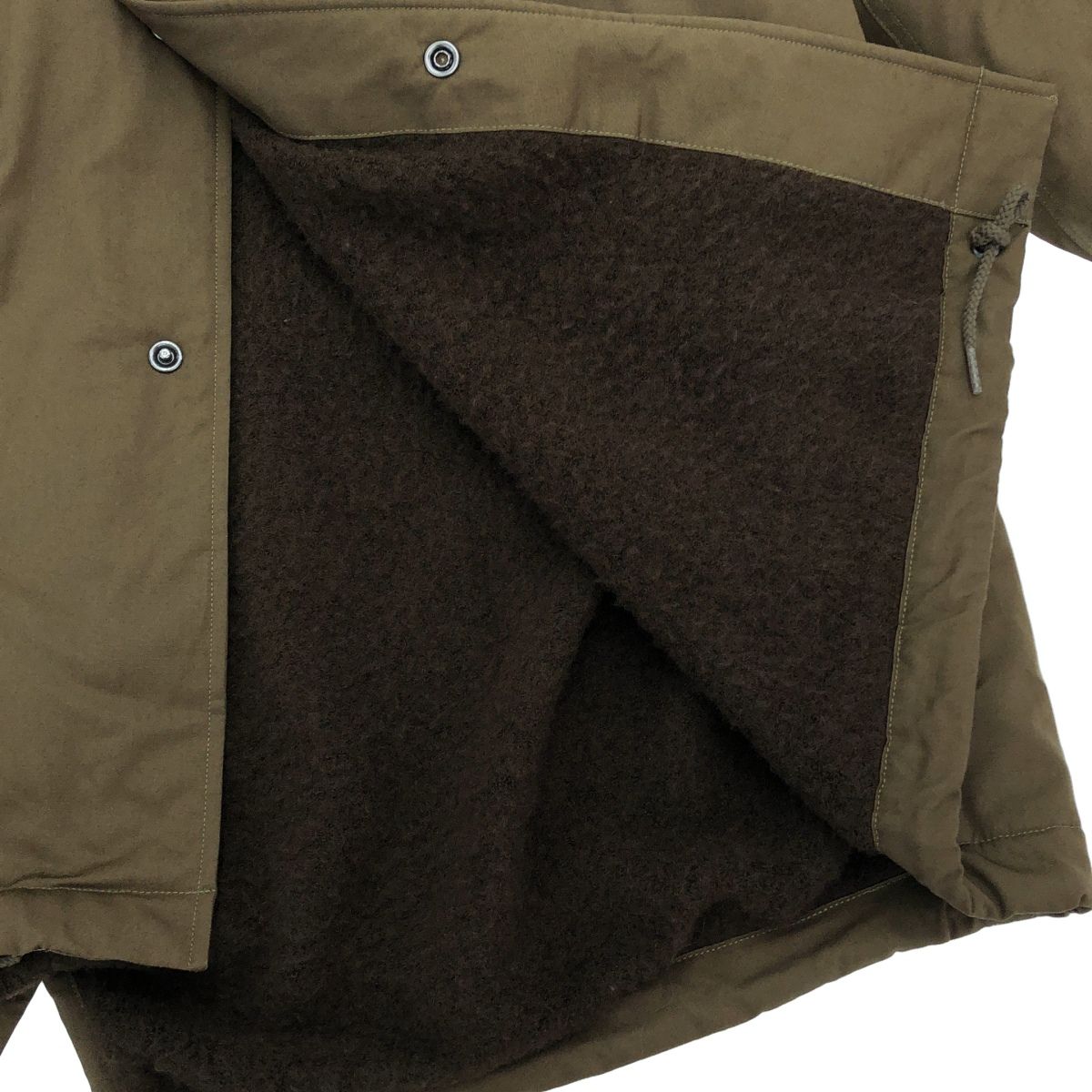 GOLD ゴールド SNOW PARKA W/BOUCLE WOOL KNIT モッズコート オリーブ