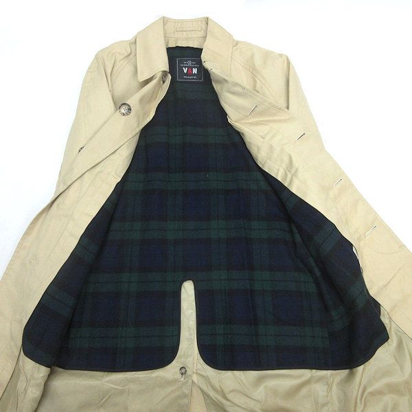Q■80&rsquo;S レトロ■ヴァン/VAN JAC ライナー付き ステンカラーコート【165‐84‐73】MENS/1【中古】1【中古】