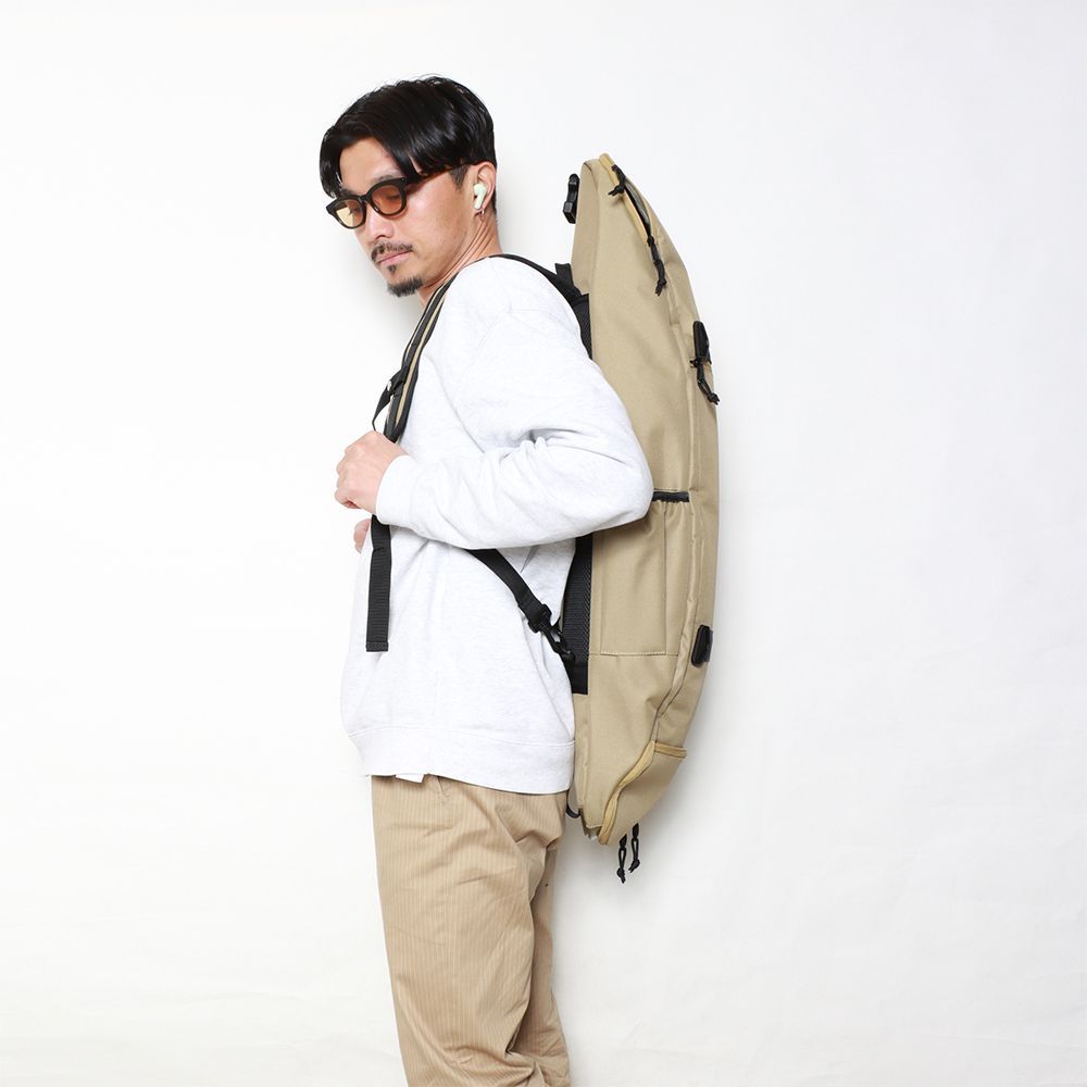 escapo skate bag ベージュ × オリーブ スケートボードバッグ 自転車