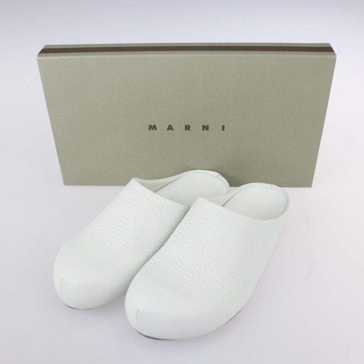 MARNI マルニ サンダル SBMS006101 レザー ラバーソール ホワイト