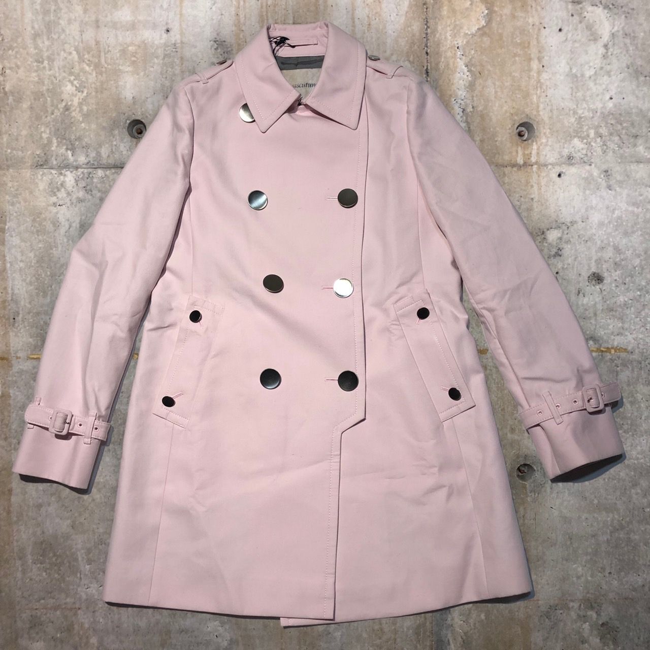 Aquascutum(アクアスキュータム) 銀ボタントレンチコート M ピンク