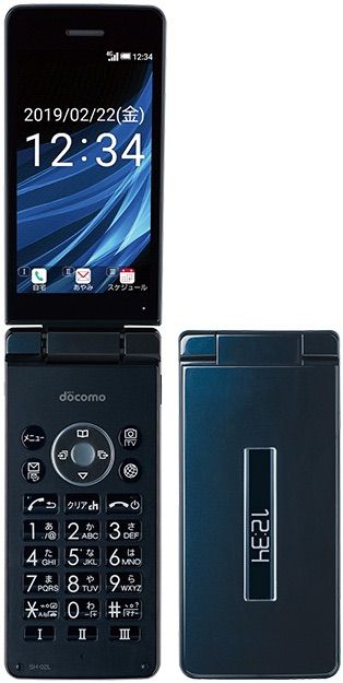 docomo ドコモ AQUOS ケータイ SH-02L アクオス 携帯電話 ブラック ガラケー ⑤