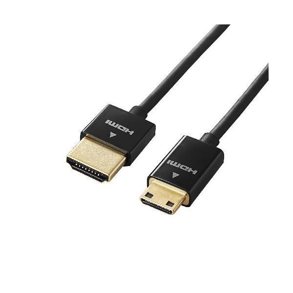 クーポン配布中-スーパー 対象 まとめ エレコム デジカメ用miniHDMIケーブル DGW-HD14SSM20BK ×2セット