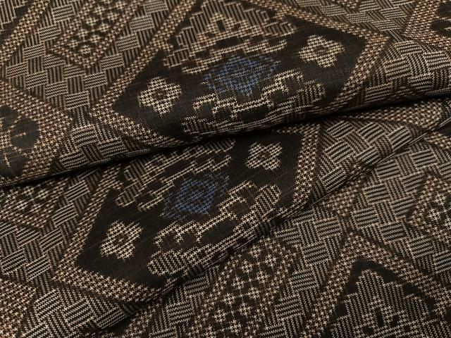 平和屋着物●本場大島紬 龍郷絣 正絹 AABB7231ph