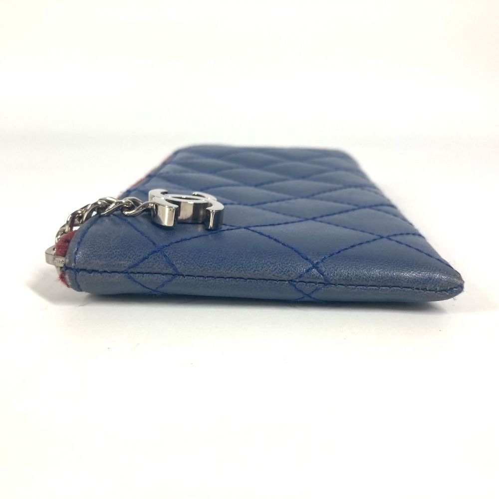 CHANEL ブルー キルティング 長財布 CHANEL シャネル 長財布 COCOマーク キルティング グレー 0530
