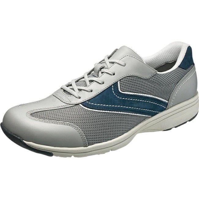 ひざに優しい アサヒ asahi メディカルウォーク MS-C ウォーキングシューズ メンズ 通勤 幅広 甲高 アサヒシューズ AMW ahmsc グレー 27.5cm