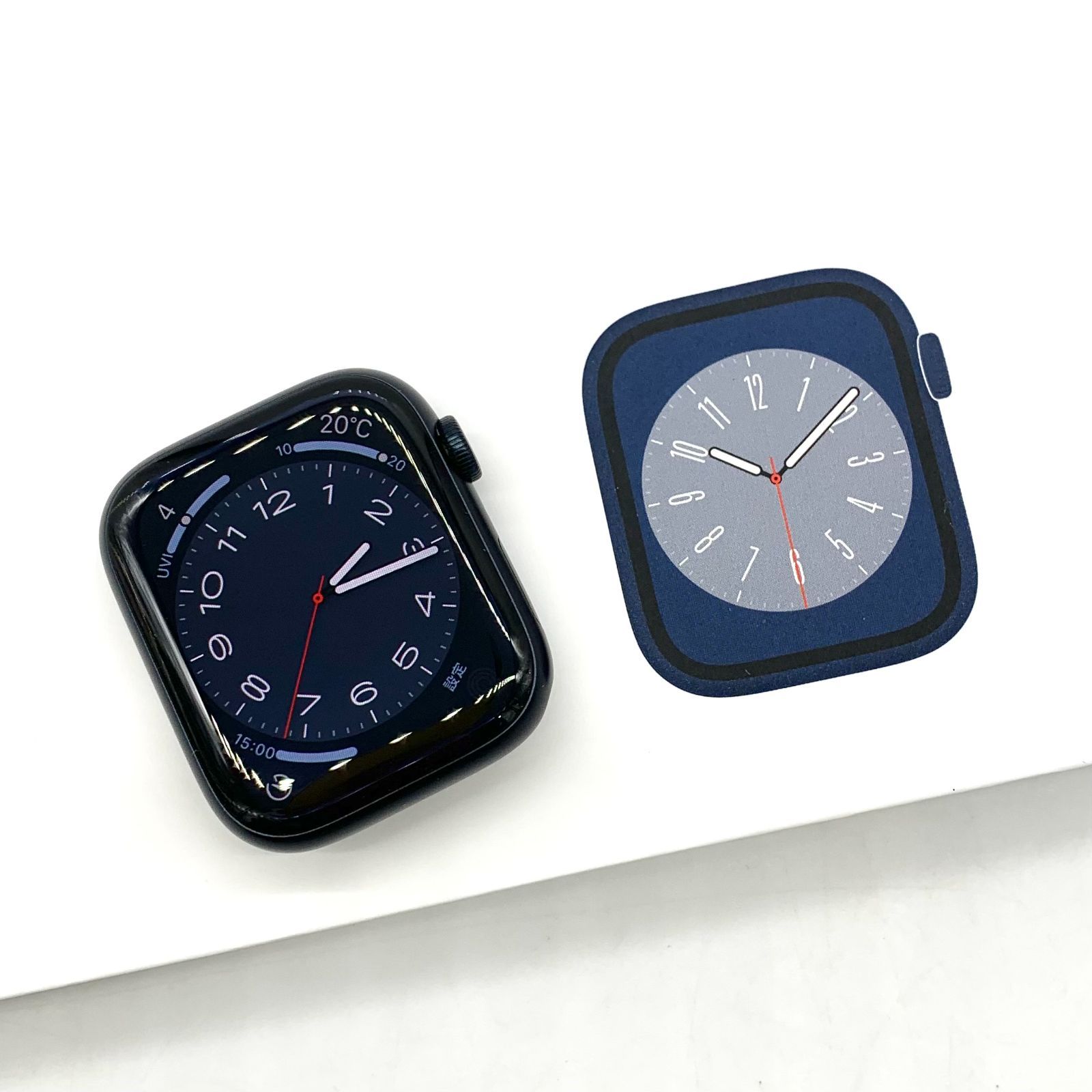 ▽【BT100%】Apple AppleWatch Series8 45mm GPSモデル ミッドナイト 