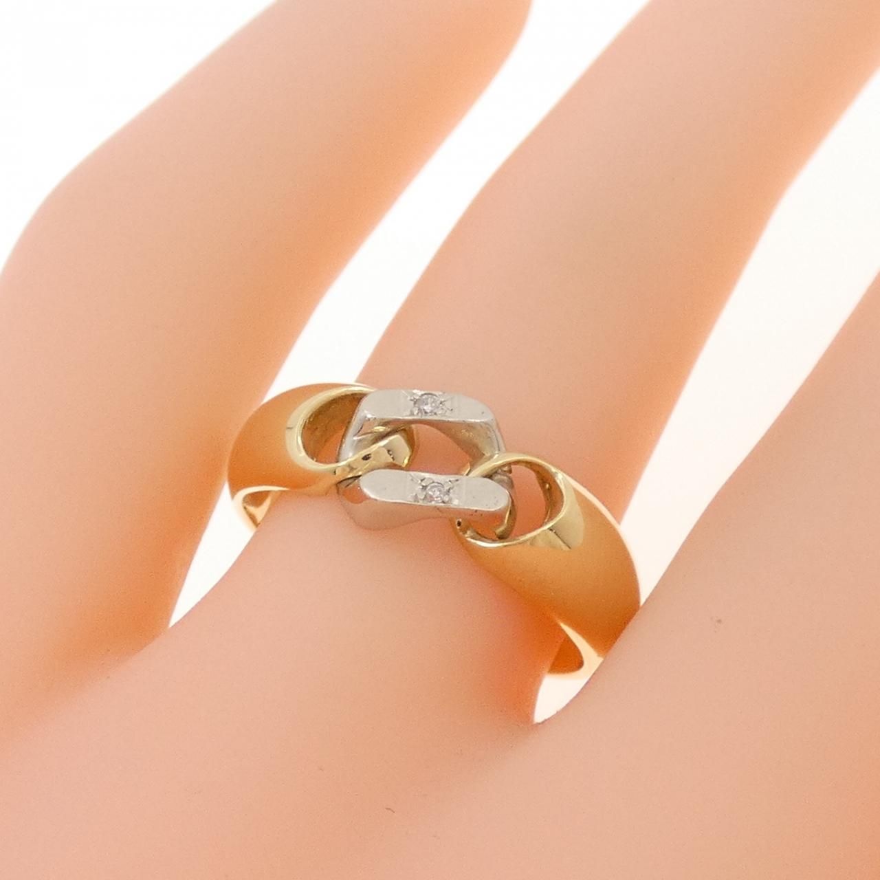 ふるさと納税 甲府市 K18YG ダイヤモンドリング 贈答用 プレゼントにも