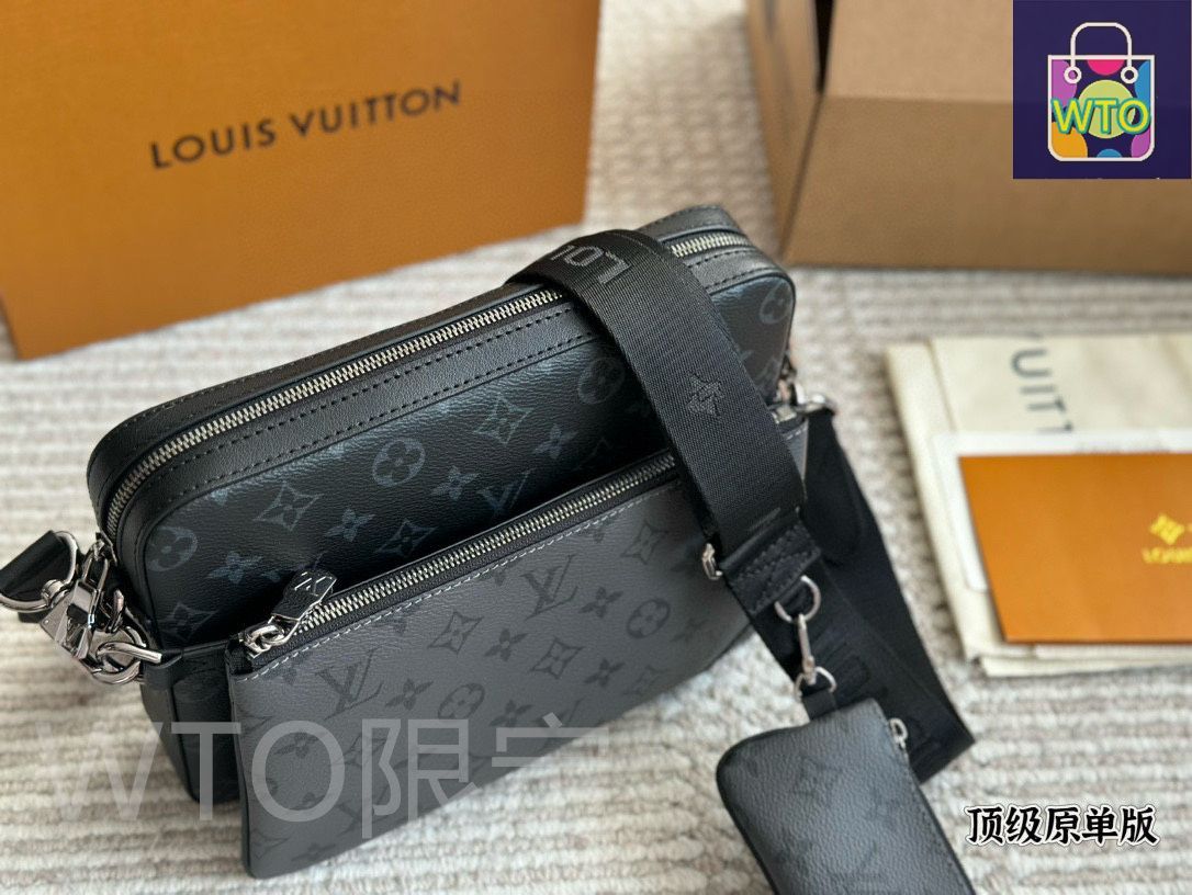 LOUIS VUITTON＊Trio Messenger メッセンジャーバッグ＊送料込 Trio Messenger Monogram Eclipse - Men - Bags | LOUIS VUITTON ®