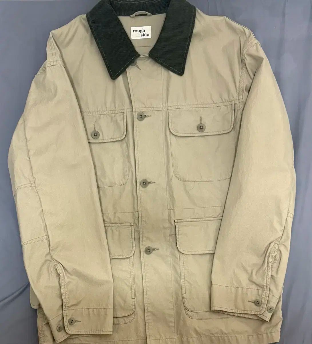 ROUGH SIDE 25SS Pointer Jacket Sage 01