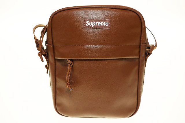 supreme ショルダーバッグ ボディバッグ ブラウン 茶色 レザー　新品 Supreme Leather Shoulder Bag ブラウン supreme ショルダーバッグ
