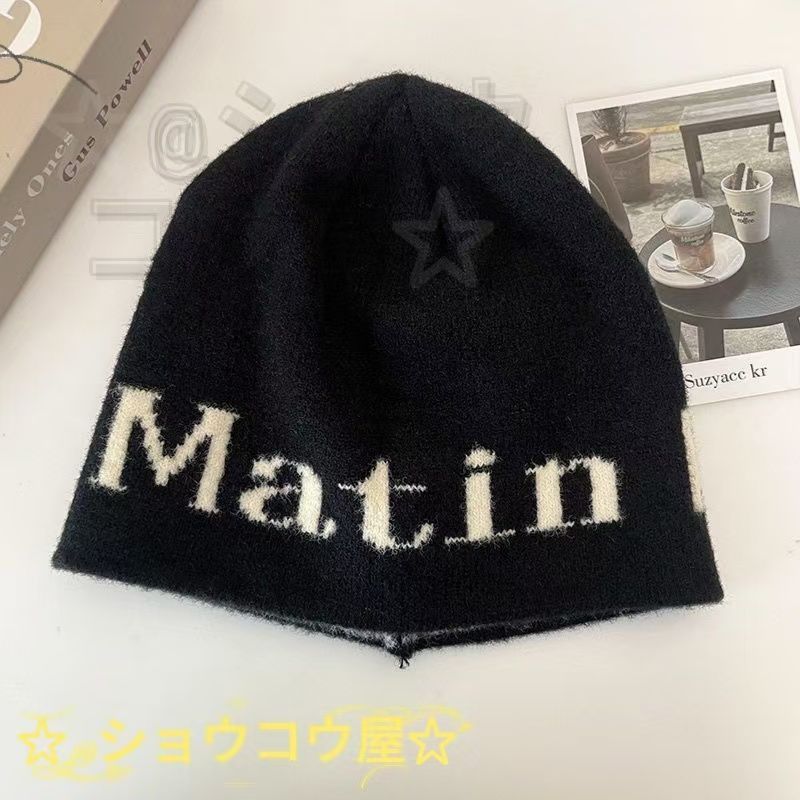 Matin Kim マーティン キム ビーニー ニット帽 BLACK ブラック