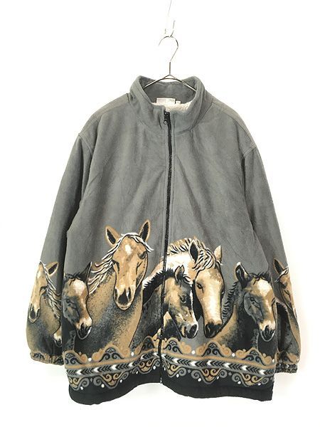 古着 CW Classics 馬 ウマ 裏ボア もこもこ フリース ジャケット XXL 古着 