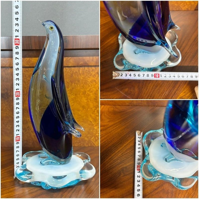マルティグラス ペンギン 34cm レトロ MultiGlass ガラス 置物 ガラス