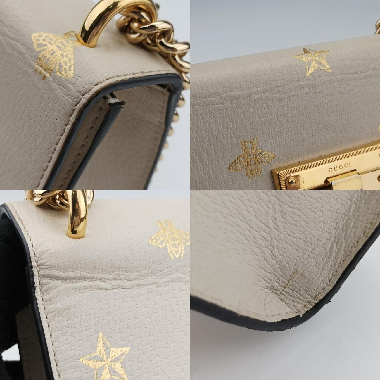 グッチGucciパドロックホワイトレザー432182I028268540
