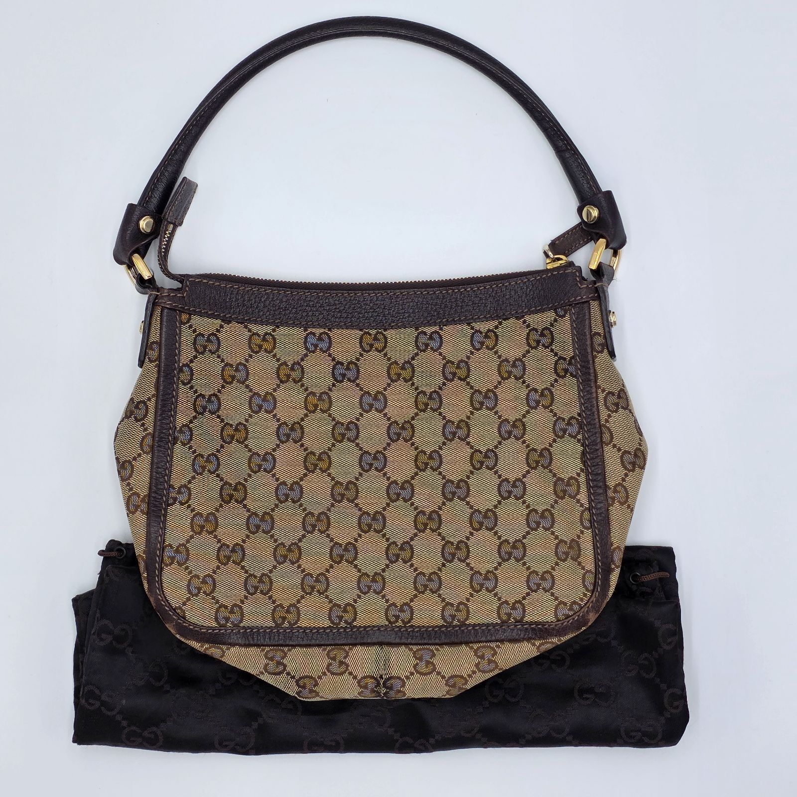 【完売必至】グッチ ヒョウ柄が可愛い♪ダブルGベルクロサンダル 中古／B】GUCCI グッチ GGキャンバス 146244 スモール