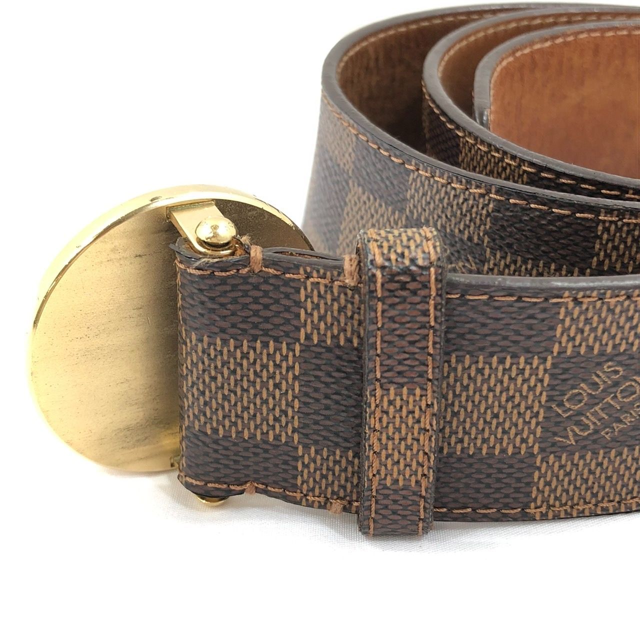 驚きの破格値，爆買い】 ルイヴィトン ベルト ダミエ・エベヌ サン