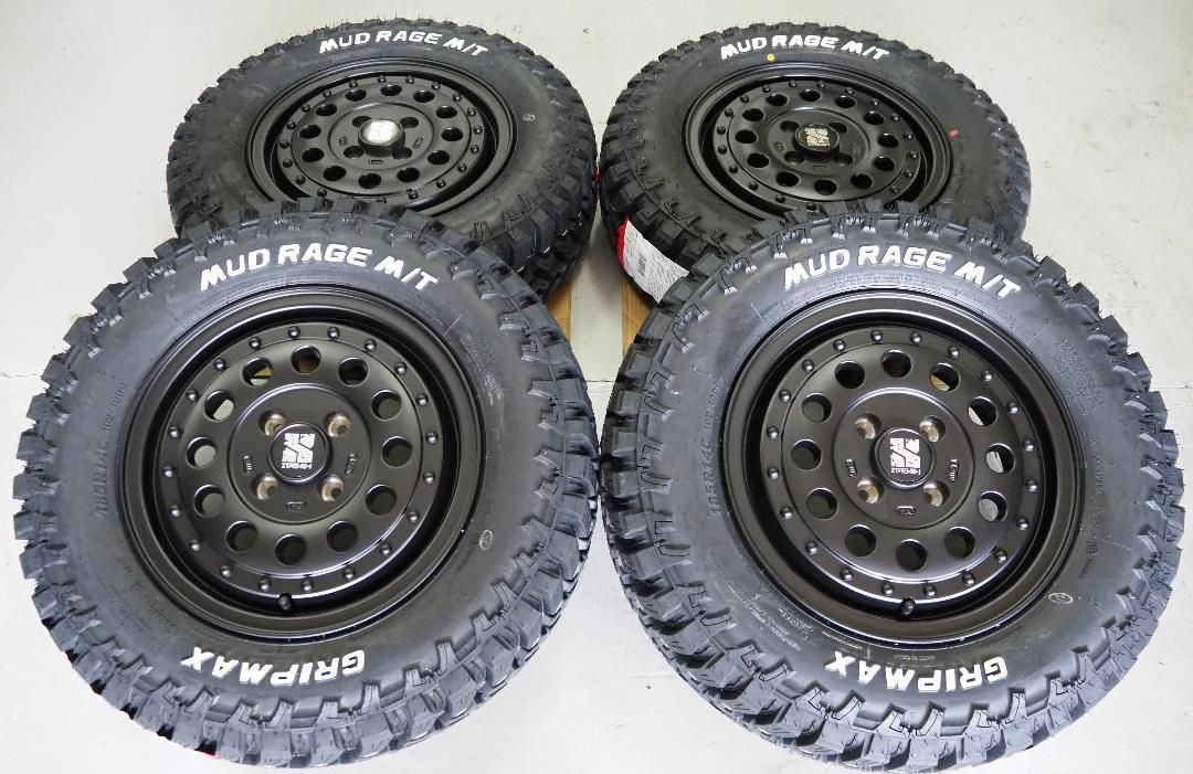 要リフトアップ ゴツゴツ系 MLJ ラギッド 14invh 5.0J 4H100 35 グリップマックス MUD RAGE M|T 185R14 プロボックス サクシード