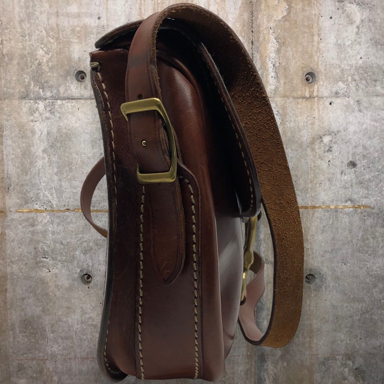 キーゼルシュタインコードKIESELSTEIN CORDレザーショルダーバッグ茶 