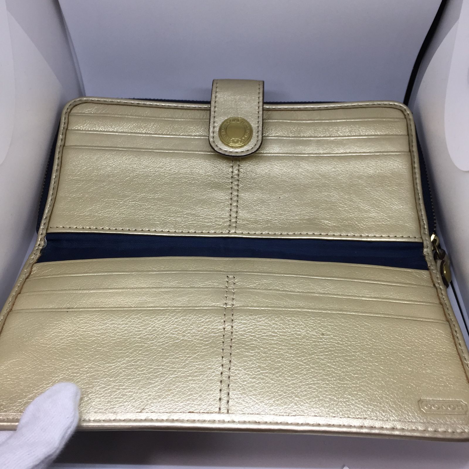 COACH 長財布 COACH コーチ ハート 45619 ラウンドファスナー長財布