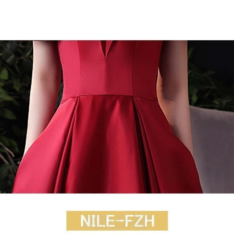 イブニングドレス オフショルダー サテンドレス ワイン赤 ゲストドレス 結婚式ドレス 二次会ドレス ワインレッド ロングドレス 発表会ドレWP数量 価格926