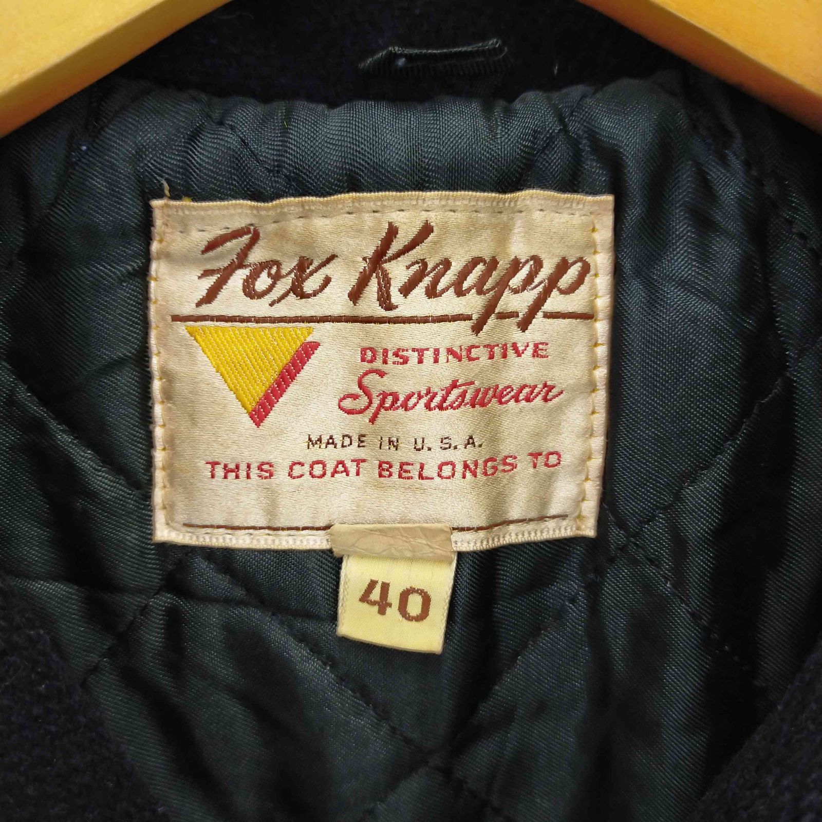 60s fox knapp ウールジャケット アメリカ製 タロンジップ f1af0ff7131add82bd73f11346afb4