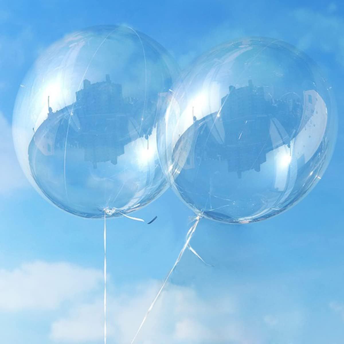 【特別セール】u003e20cm+22cm(各5個) クリアu003c 【Charming Club】透明バルーン クリアボボバルーン DIY 装飾用 アクアバルーン クリアバルーン PVCバルーン 風船 透明な風船 ラテックス風船 セット 