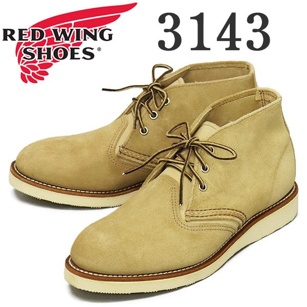 REDWING (レッドウィング) 3143 Work Chukka ワークチャッカブーツ サンドモハヴェラフアウト Dワイズ US7D-約25cm