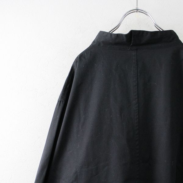 近年 Y's Yohji Yamamoto ワイズ ヨウジヤマモト YW-D81-002 BORN PRODUCT スタンドカラー ロングシャツ  1/ブラック【2400013219914】