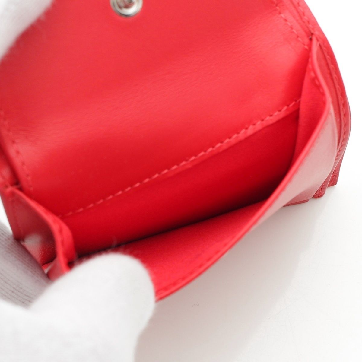 クリスチャンルブタン スタッズ 二つ折り財布 コンパクトウォレット  