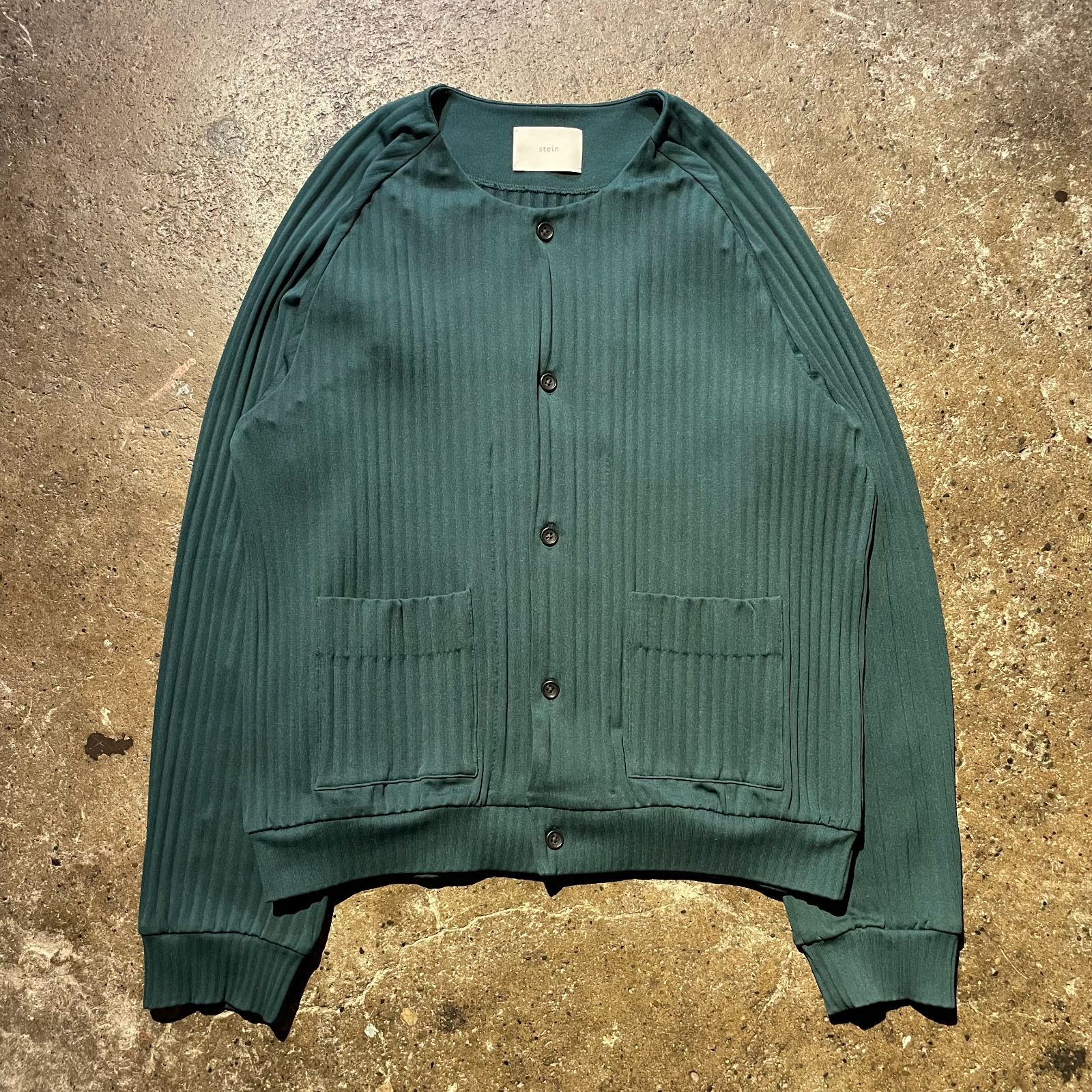 stein 21ss PLEATED KNIT CARDIGAN GREIGE シュタイン プリーツ ニット カーディガン 2021ss ssstein