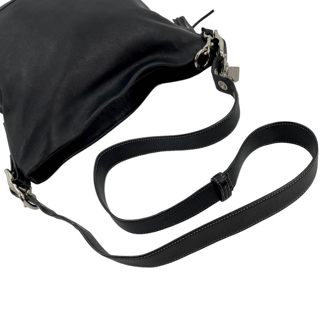 COACH コーチ ショルダーバッグ レザー 黒 ブラック【中古】ユニ 