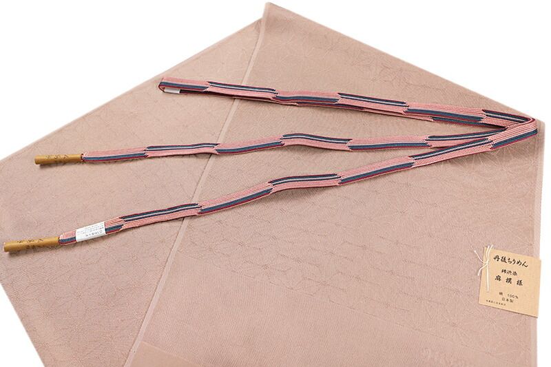 帯締め 帯揚げ セット 正絹 五嶋紐 江戸組紐 丹後ちりめん 洒落 友禅染 綸子 薄ピンク 薄紫 ラベンダー 薄オレンジ 薄水色 リバーシブル 和装 着物 No.8-1494