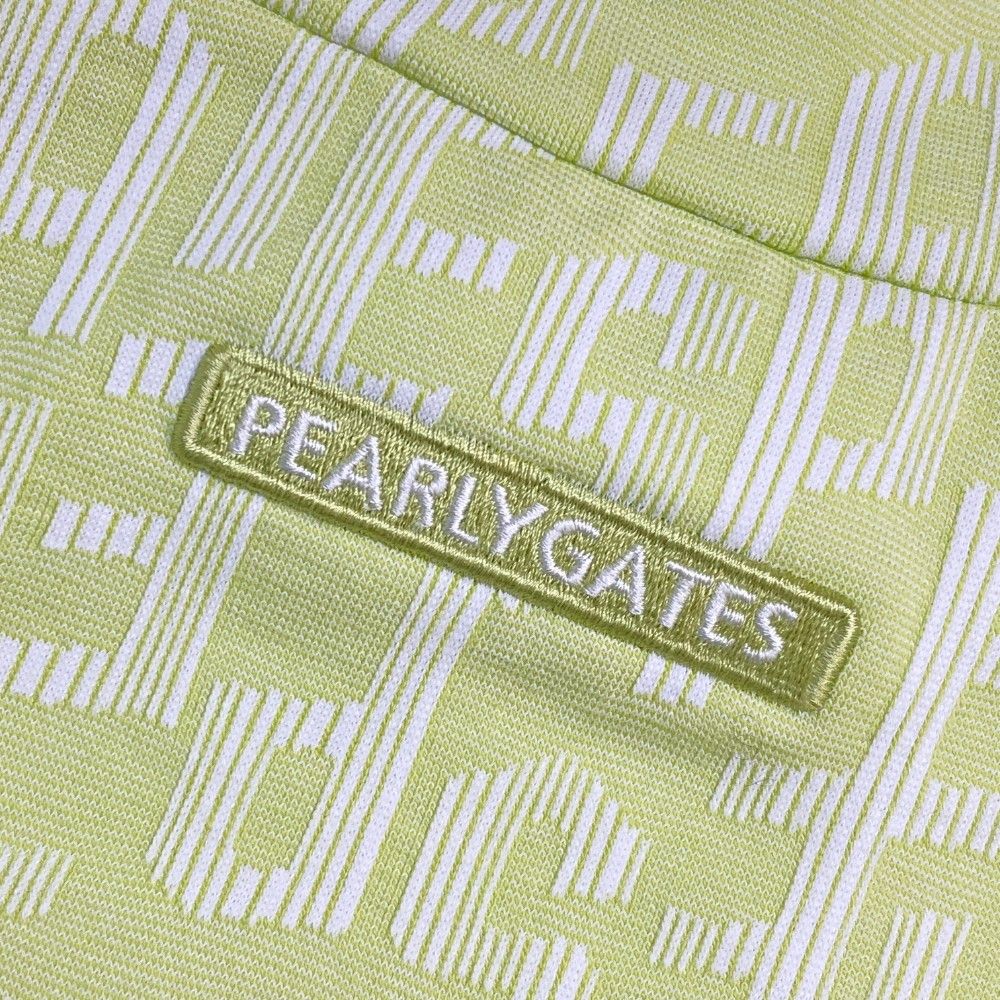 本日の サイズ 0 PEARLY GATES パーリーゲイツ モデル ハイネック 半袖Tシャツ 総柄 グリーン系 240101254314 ゴルフウェア レディース ストスト