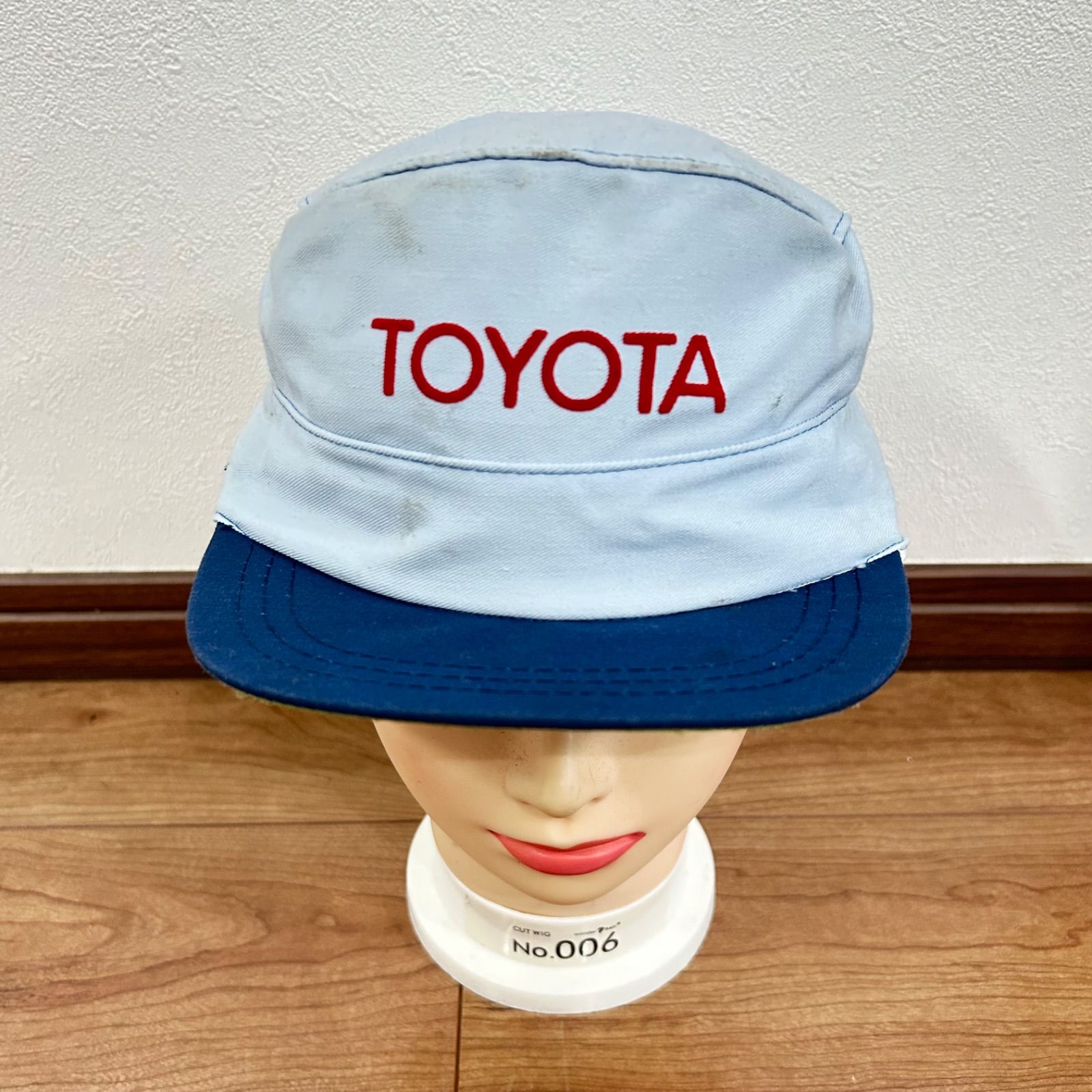 w^)b TOYOTA トヨタ ワークキャップ 帽子 80s 90s ヴィンテージ 作業帽 作業服 ユニフォーム メカニック 整備 企業物  ライトブルー×ブルー 青 メンズ レディース ユニセックス - メルカリ