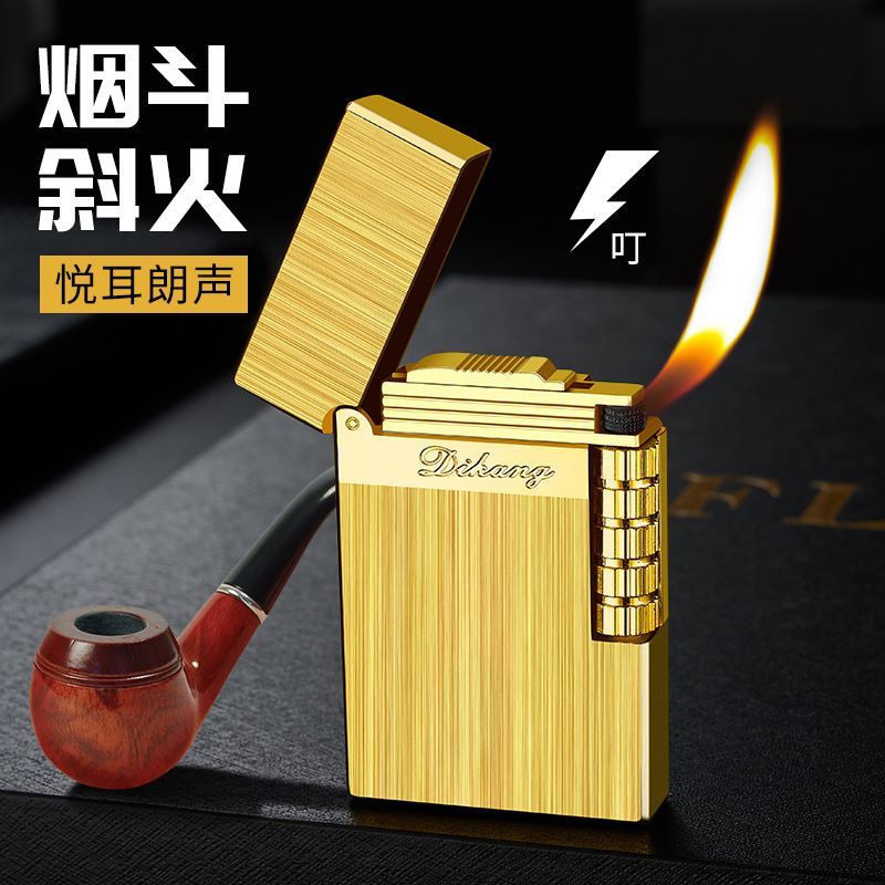 ステータスデュポン風 オリジナルライター マッチ 炎 ライター タバコ 煙