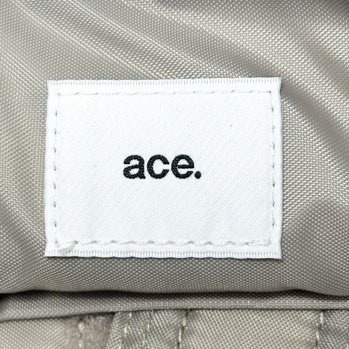 ACE(エース) ショルダーバッグ - グレーベージュ ナイロン×レザー