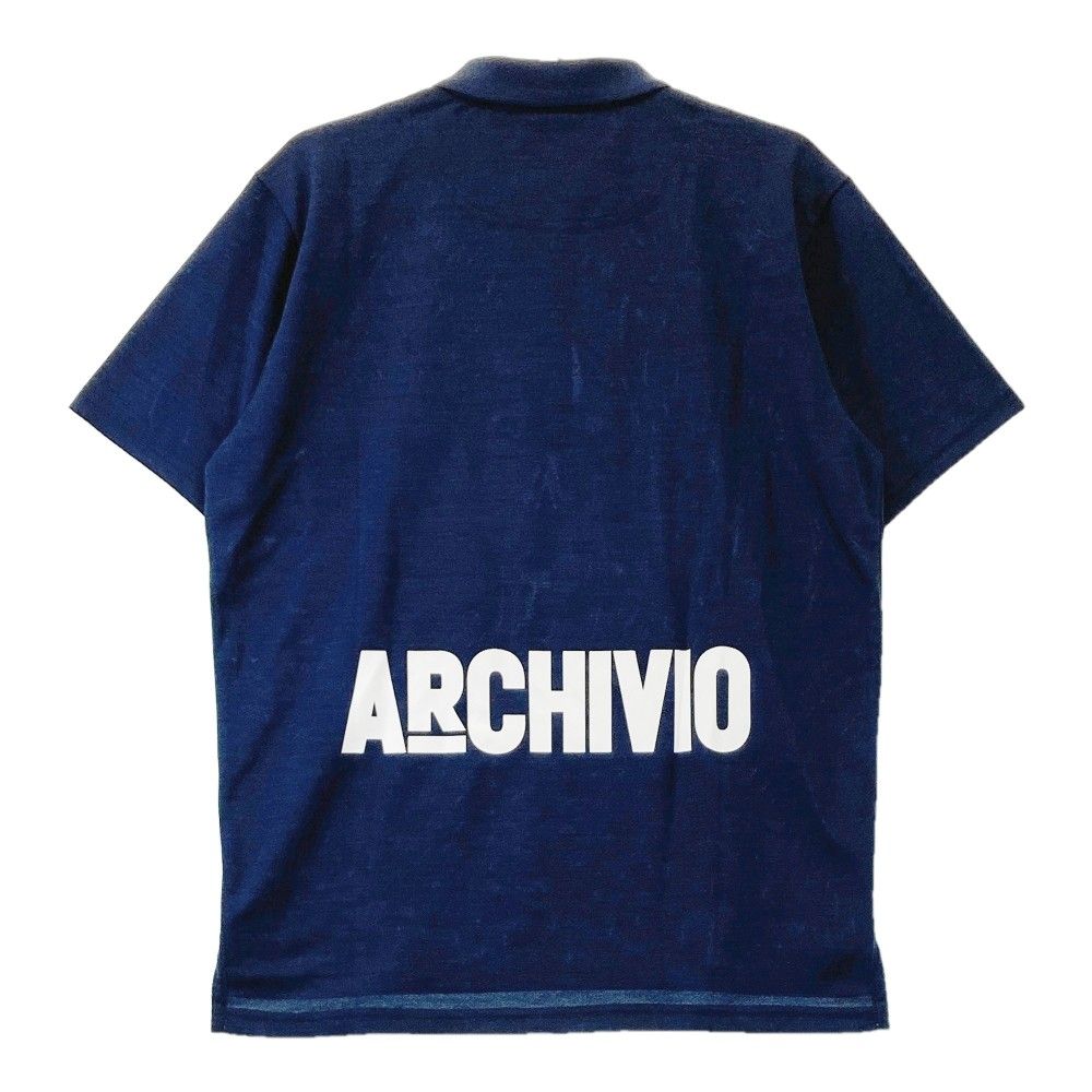 サイズ：46 ARCHIVIO アルチビオ 半袖ポロシャツ ネイビー系