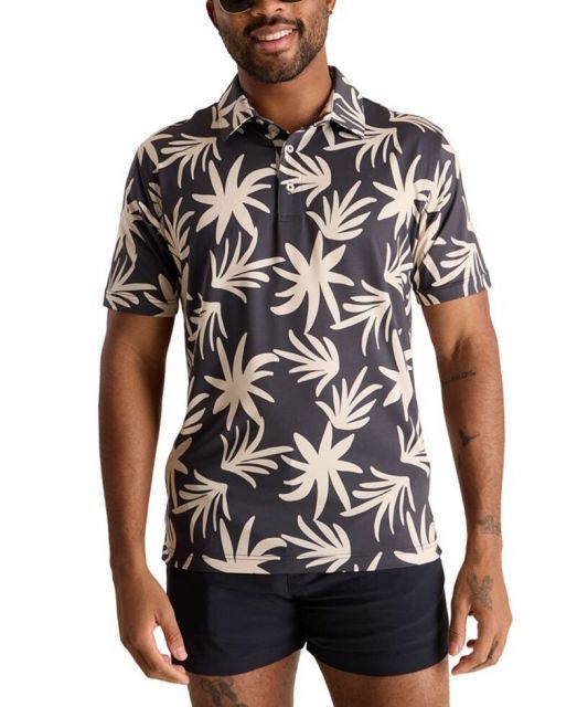 【送料無料】 チャビーズ メンズ ポロシャツ トップス Men's The Party Time Floral Short Sleeve Floral Print Polo Shirt Black