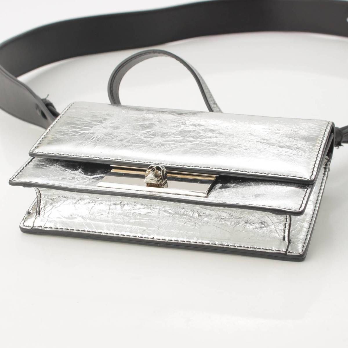 アレキサンダーマックイーン】Alexander McQueen スカル レザー ベルト 
