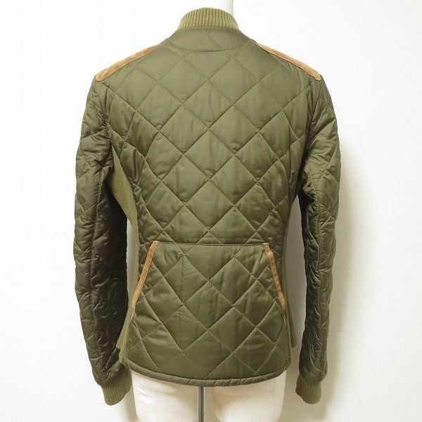 wnc ラルフローレン RalphLauren ブルゾン ジャケット 11 カーキ 茶 中綿 スエード使い キルティング リブ レディース 965614