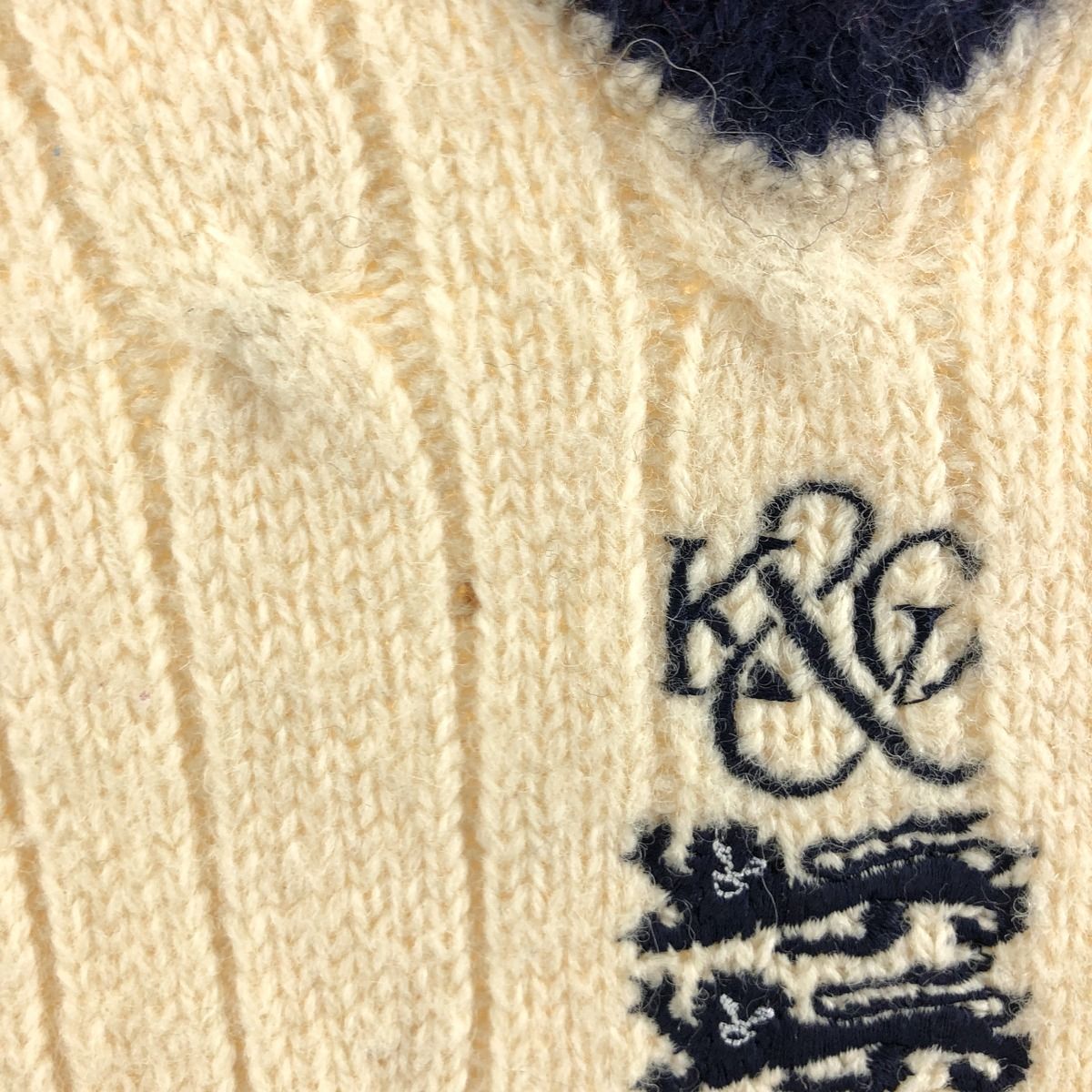 古着 KENT&CURWEN ケーブル編み チルデンニットセーター レディースL