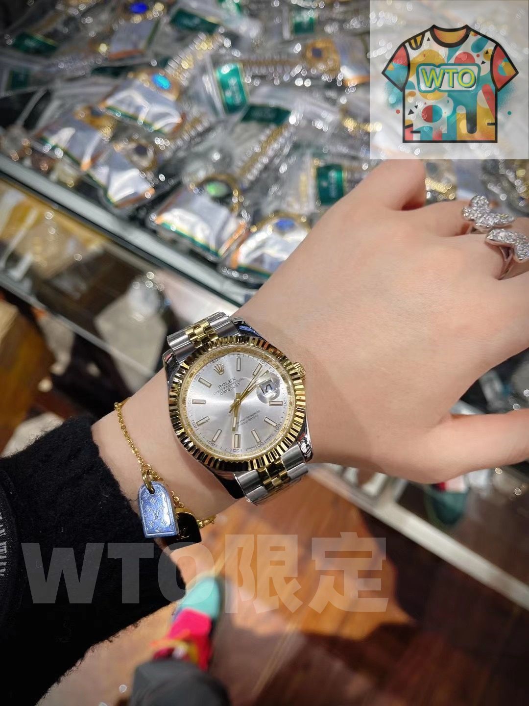 カスタム オマージュ デイトジャスト ゴールド 自動巻き ROLEX ロレックス デイトジャスト メンズ腕時計 41mm｜ゴールド