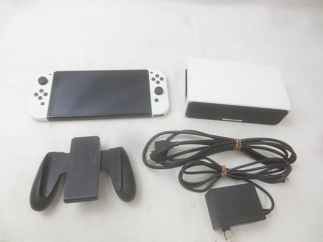 ゲーム Nintendo switch ニンテンドースイッチ 本体 HEG-001 有機EL ホワイト 動作品 周辺機器付き