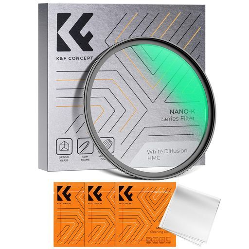 K&FConcept77mmホワイトソフト1/4フィルターソフトフィルターソフト効果コントラスト調整用ソフト多層ナノコーティング航空アルミ材質薄枠3枚クリーニングクロス付き撥水撥油(NANO-Kシリーズ)