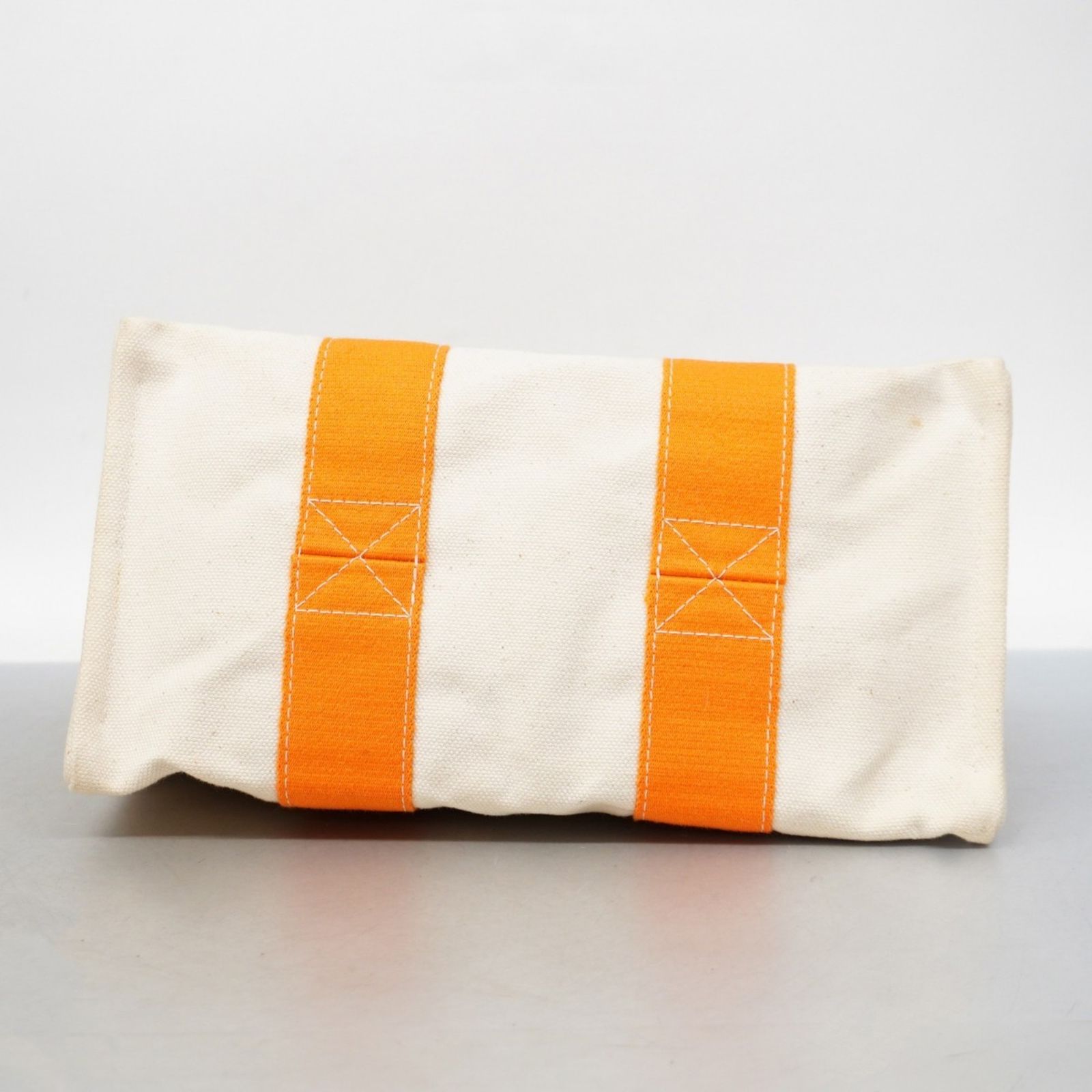 HERMES ボラボラPM （アイボリー✕オレンジ） エルメス(Hermes) エルメス トートバッグ ボラボラPM キャンバス